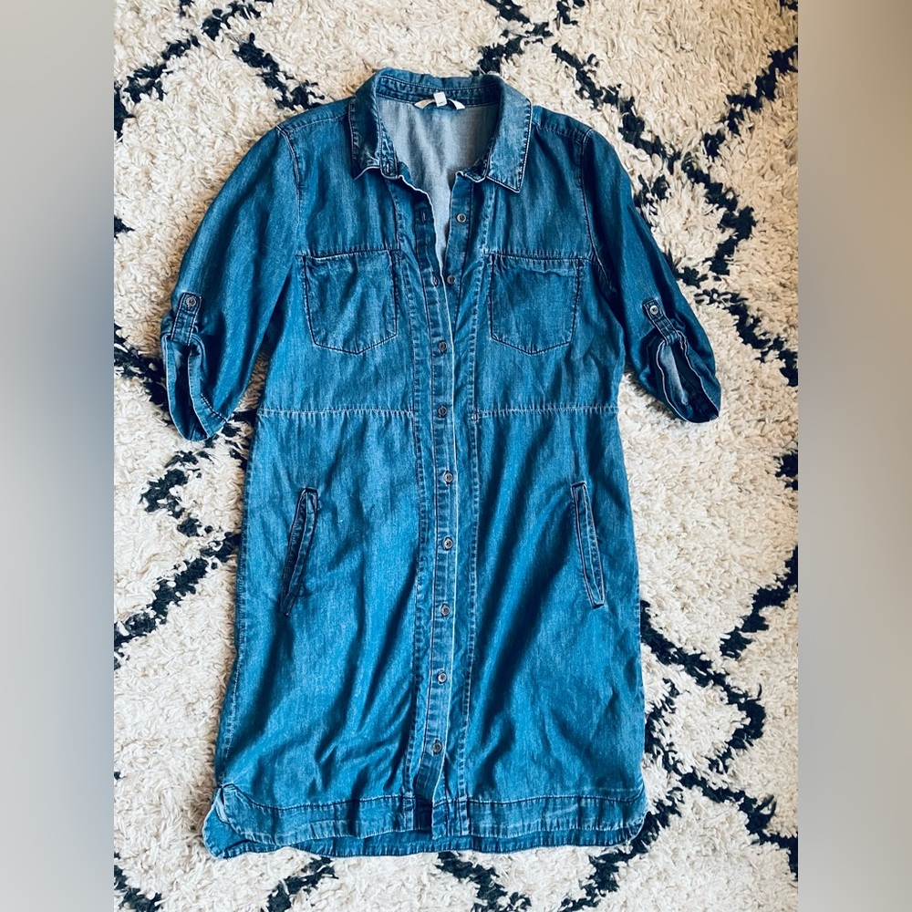 Calvin Klein Jeans Denim Shirt Dress in Blue